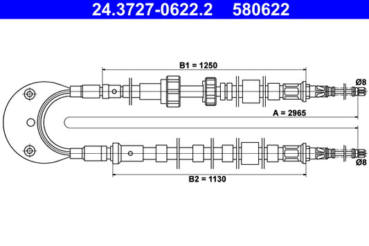 BOSCH 1987477699 Parking Brake Cable Pull