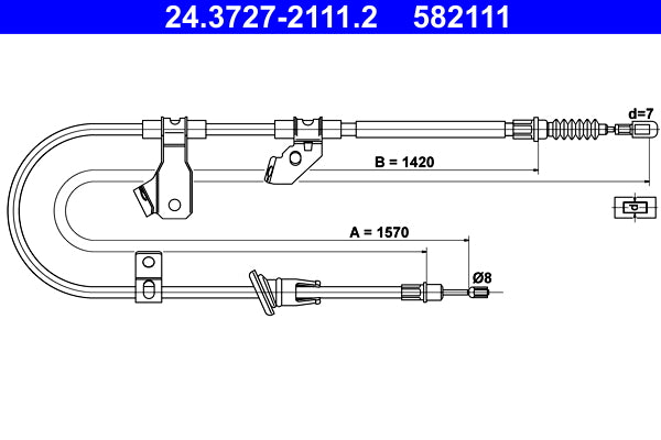 BOSCH 1987477148 Parking Brake Cable Pull