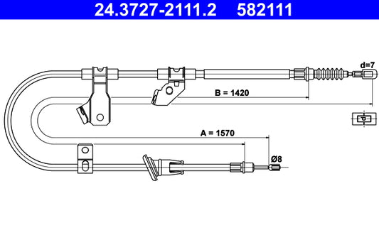 BOSCH 1987477148 Parking Brake Cable Pull