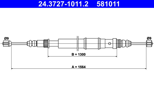 BOSCH 1987477634 Parking Brake Cable Pull