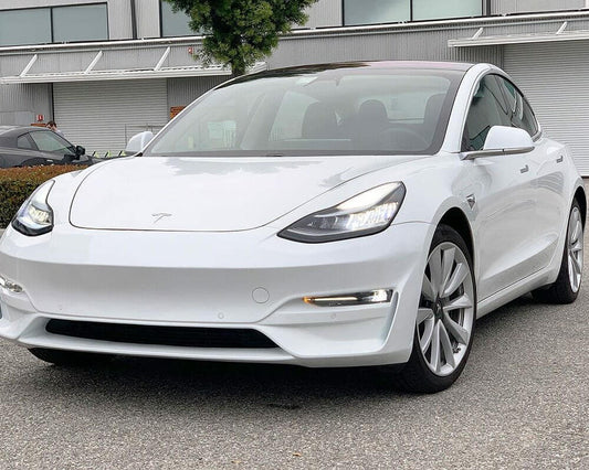 UNPLUGGED PERFORMANCE UP-M3-302-13.1 ASCENSION FRONT FASCIA SYSTEM, NO SENSOR HOLES, PEARL WHITE FOR TESLA MODEL 3