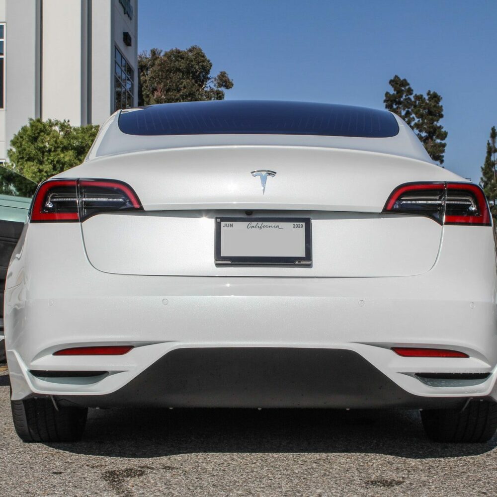 UNPLUGGED PERFORMANCE UP-M3-304-6.1 ASCENSION REAR BUMPER, KOENIGSEGG KAM LIMITED PRODUCTION, GLOSS CLEAR FOR TESLA MODEL 3