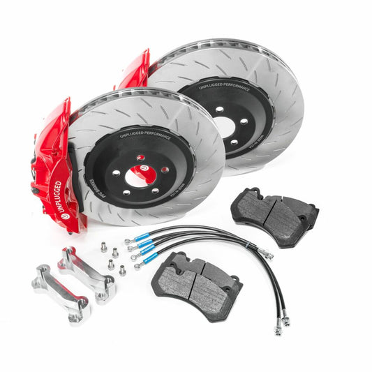 UNPLUGGED PERFORMANCE UP-M3MY-317-7.1 BIG BRAKE KIT (FRONT) UP X PFC, 394MM IRON ROTORS, STREET PADS FOR TESLA MODEL 3 / MODEL Y