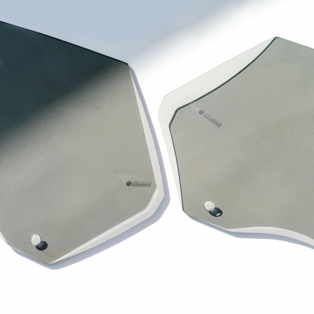 UNPLUGGED PERFORMANCE UP-MS2-122-1.1 REAR DOOR WINDOW PAIR REPLACEMENT, LEXAN FOR TESLA MODEL S 2021