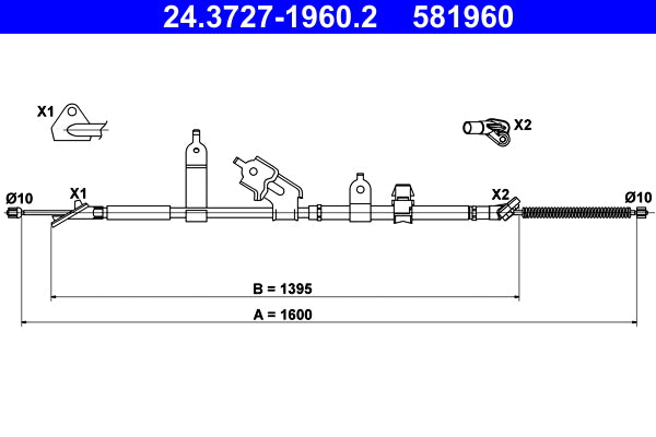 BOSCH 1987482063 Parking Brake Cable Pull