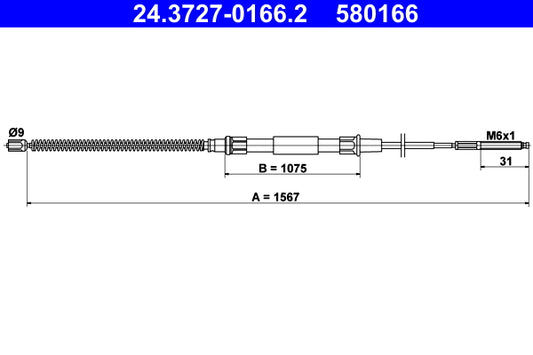 BOSCH 1987477967 Parking Brake Cable Pull