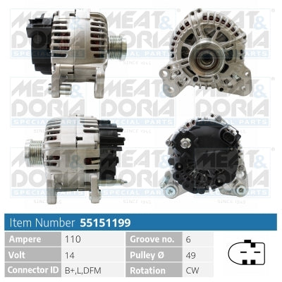 MEAT & DORIA MD55151199 Alternator