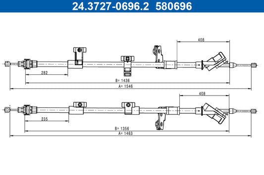 BOSCH 1987482044 Parking Brake Cable Pull