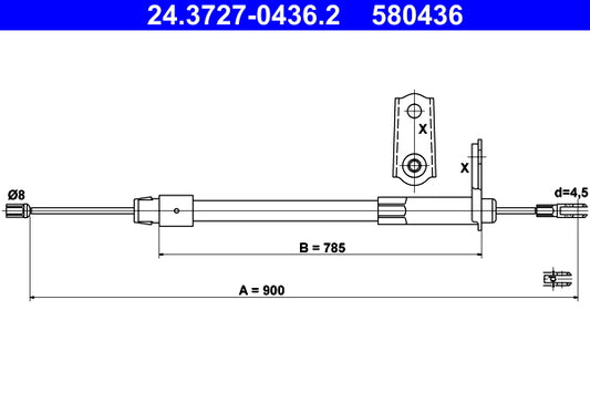 BOSCH 1987477929 Parking Brake Cable Pull