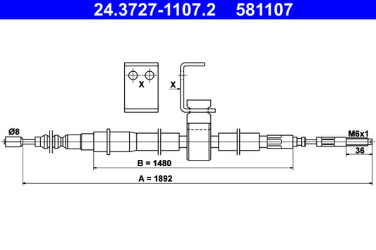 BOSCH 1987482130 Parking Brake Cable Pull