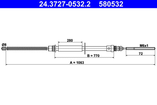 BOSCH 1987477445 Parking Brake Cable Pull