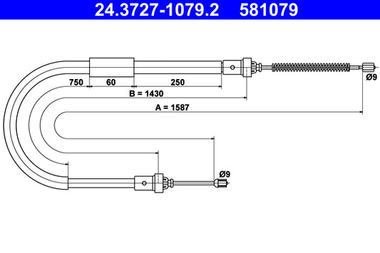 BOSCH 1987477682 Parking Brake Cable Pull