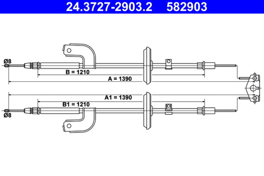BOSCH 1987482169 Parking Brake Cable Pull