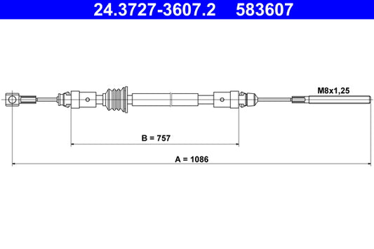 BOSCH 1987482427 Parking Brake Cable Pull