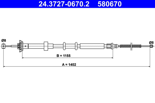 BOSCH 1987482236 Parking Brake Cable Pull