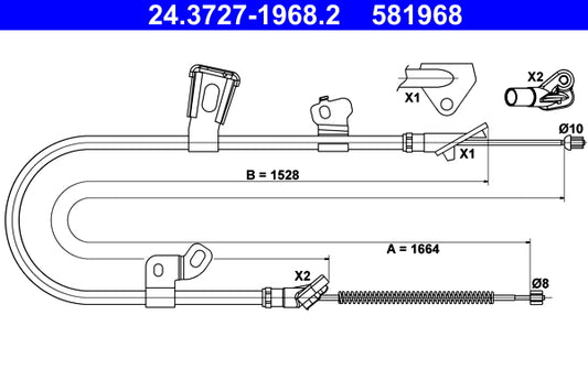 BOSCH 1987477704 Parking Brake Cable Pull
