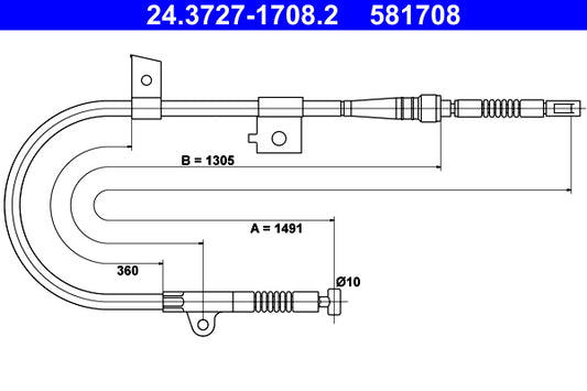BOSCH 1987477552 Parking Brake Cable Pull
