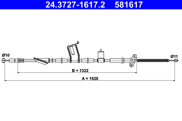 BOSCH 1987482388 Parking Brake Cable Pull