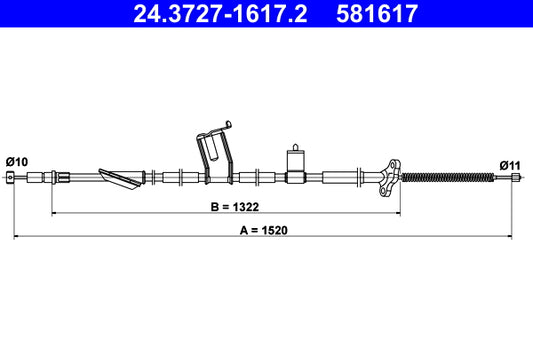 BOSCH 1987482377 Parking Brake Cable Pull