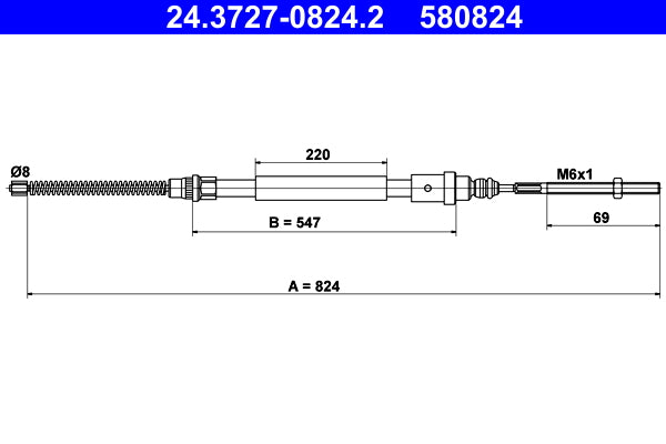 BOSCH 1987482011 Parking Brake Cable Pull