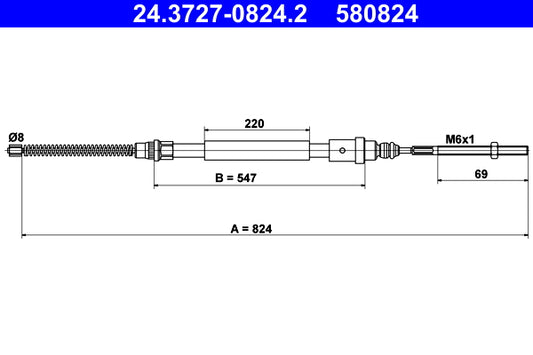BOSCH 1987482011 Parking Brake Cable Pull