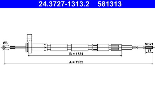 BOSCH 1987477074 Parking Brake Cable Pull