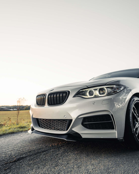 Zaero ZA-F22-FS BMW 2 SERIES, M235I & M240I F22 F23 EVO-1 GLOSS BLACK FRONT SPLITTER