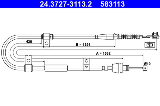 BOSCH 1987482632 Parking Brake Cable Pull