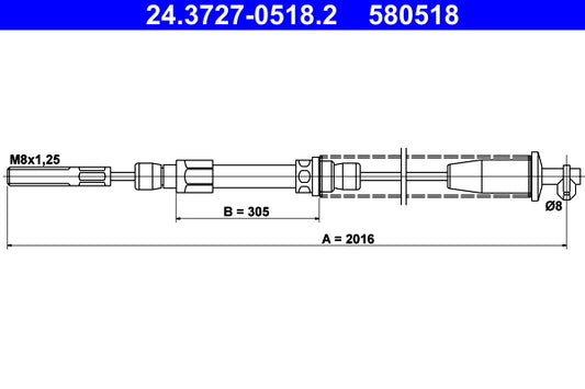 BOSCH 1987477686 Parking Brake Cable Pull