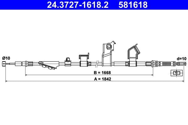 BOSCH 1987482497 Parking Brake Cable Pull