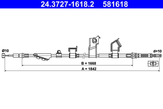 BOSCH 1987482497 Parking Brake Cable Pull