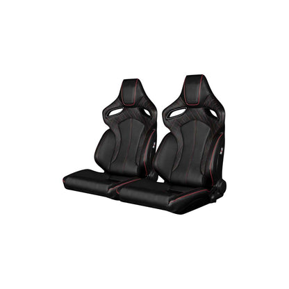 BRAUM Orue Series Racing Seats (Diamond Ed. Red Stitching) – Pair | ML Performance UK Car Parts