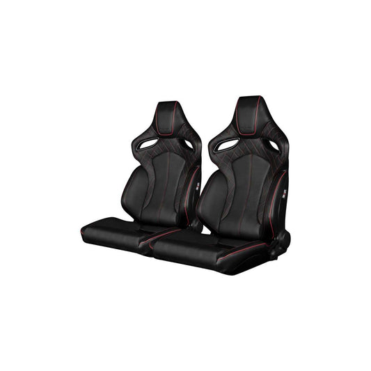 BRAUM Orue Series Racing Seats (Diamond Ed. Red Stitching) – Pair | ML Performance UK Car Parts