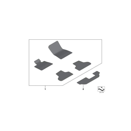 Genuine BMW 51477997857 G05 Set Of Floor Mats With Edge Binding TARTUFO (Inc. X5 M50iX, X5 50iX & X5 45eX) | ML Performance UK