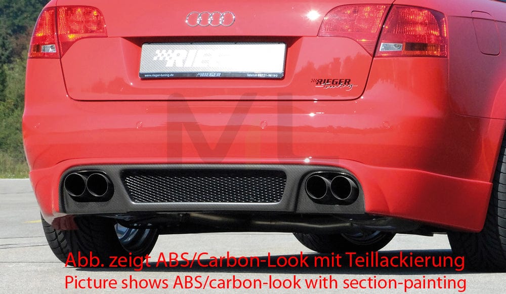 Rieger 00055226 Audi 8E B7 A4 Rear Diffuser 4 | ML Performance UK Car Parts