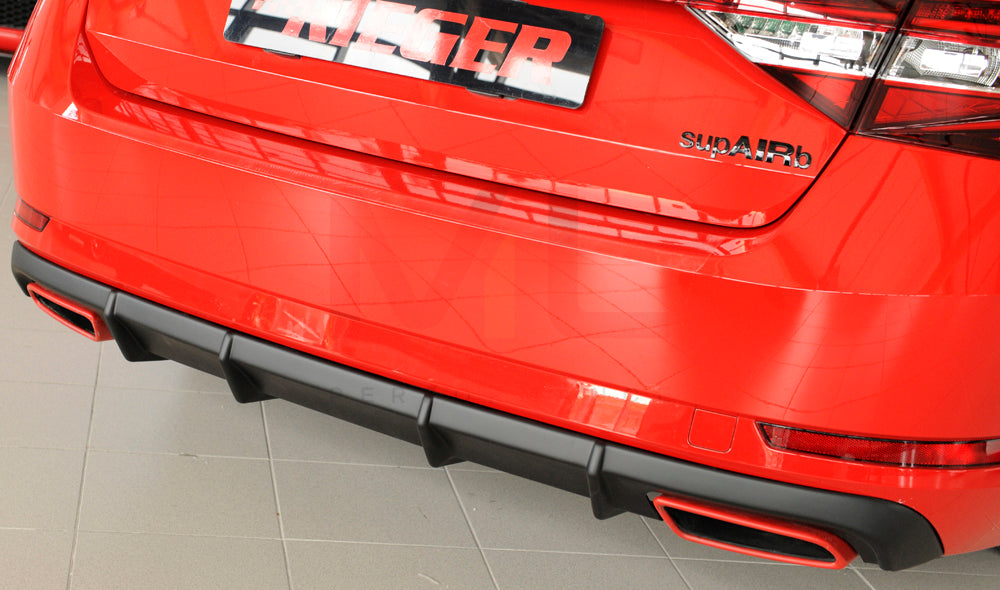 Rieger 00079044 Skoda 3T 3V Superb III Rear Diffuser 3 | ML Performance UK Car Parts