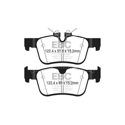 EBC DP42306R Volvo Yellowstuff Rear Brake Pads - ATE Caliper 2 | ML Performance UK Car Parts
