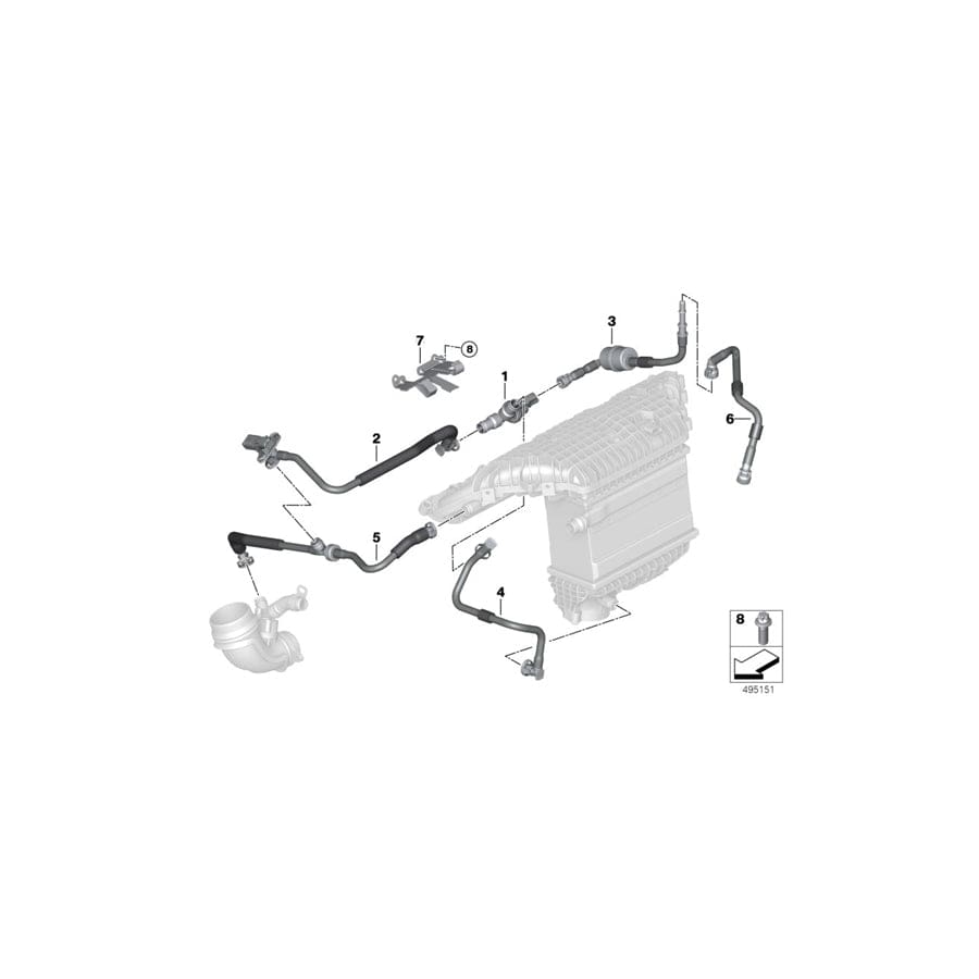 Genuine BMW 13908058622 Fuel Tank Breath.Line With Resonator (Inc. X3 M & X4 M) | ML Performance UK Car Parts