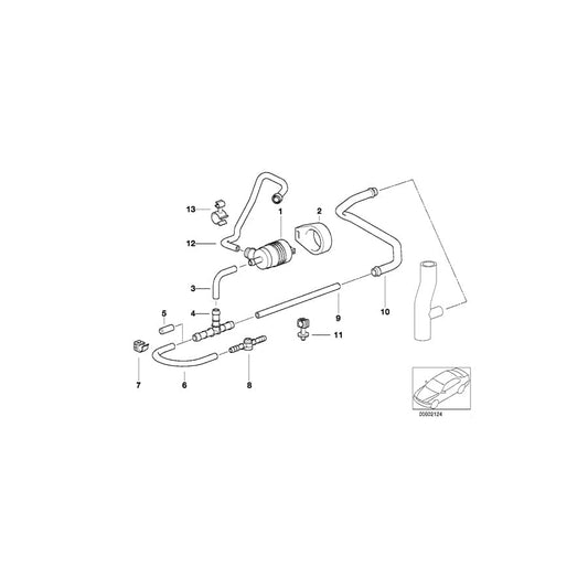 Genuine BMW 11641405764 E31 E36 E38 Hose With Anti-Scuffing 380mm (Inc. 850Ci, Z3 M & 750iL) | ML Performance UK Car Parts