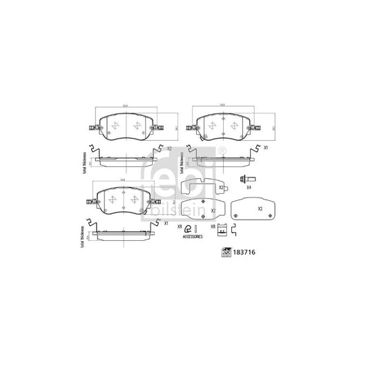 Febi Bilstein 183716 Brake Pad Set