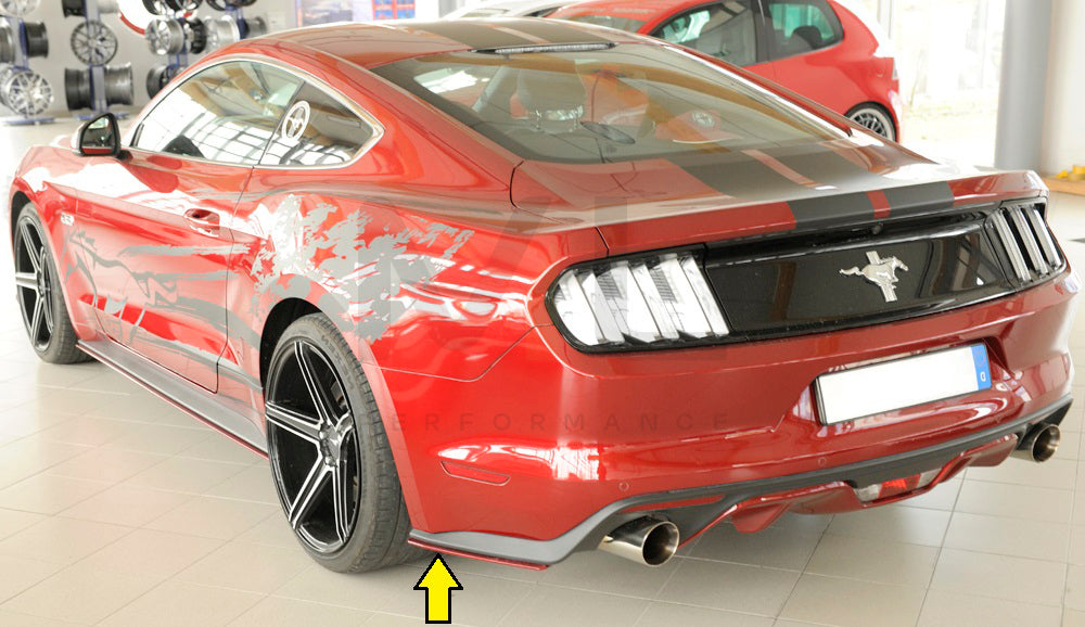 Rieger 00034253 Ford LAE Mustang 6 Rear Side Splitter 5 | ML Performance UK Car Parts