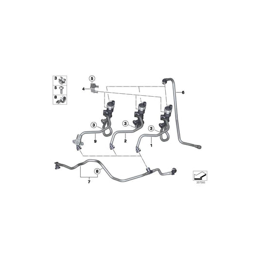 Genuine BMW 13907636125 E84 Fuel Tank Breather Line (Inc. X1 20iX, X1 28iX & X1 16i) | ML Performance UK Car Parts