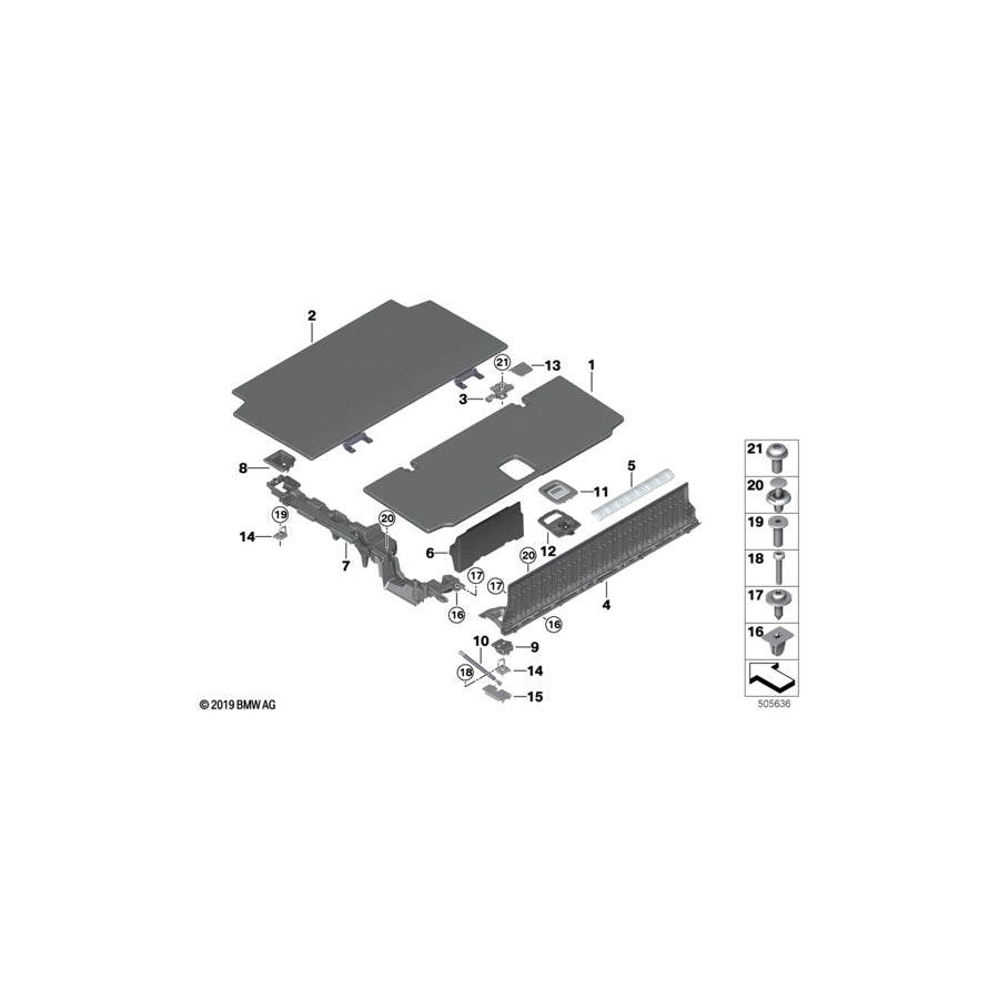 Genuine BMW 51477953896 G05 Cover, Fastening Loop, Front Right SCHWARZ (Inc. X5 45eX) | ML Performance UK