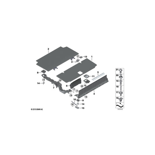 Genuine BMW 51477953896 G05 Cover, Fastening Loop, Front Right SCHWARZ (Inc. X5 45eX) | ML Performance UK