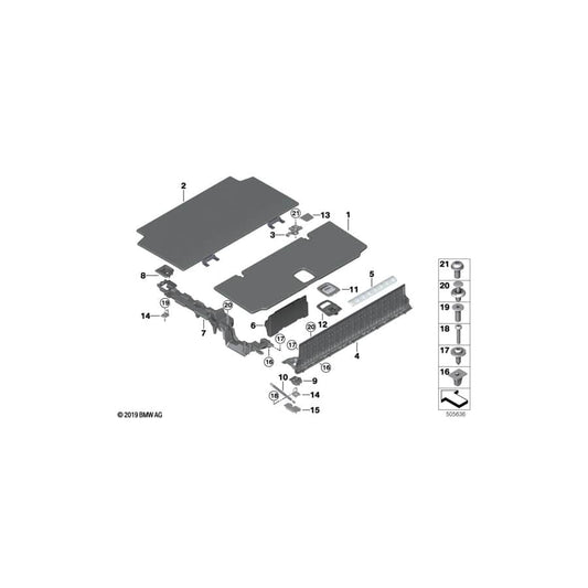 Genuine BMW 51477953895 G05 Cover, Fastening Loop, Front Left SCHWARZ (Inc. X5 45eX) | ML Performance UK