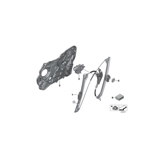 Genuine BMW 61359448931 G32 Drive For Window Lifter, Front Left (Inc. 630iX, 640dX & 640iX) | ML Performance UK