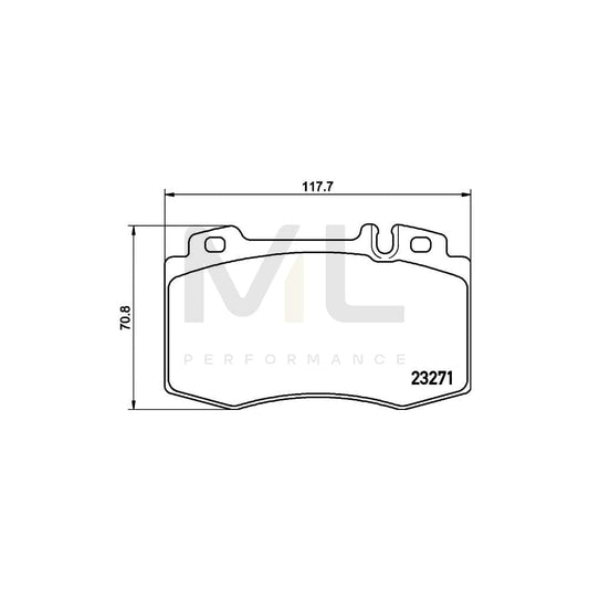 Hella 8DB 355 010-171 Brake Pad Set Prepared For Wear Indicator | ML Performance Car Parts