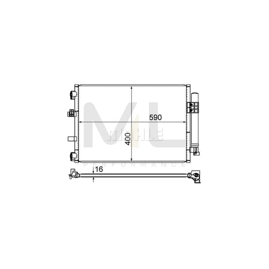 MAHLE ORIGINAL AC 861 000S Air conditioning condenser with dryer | ML Performance Car Parts