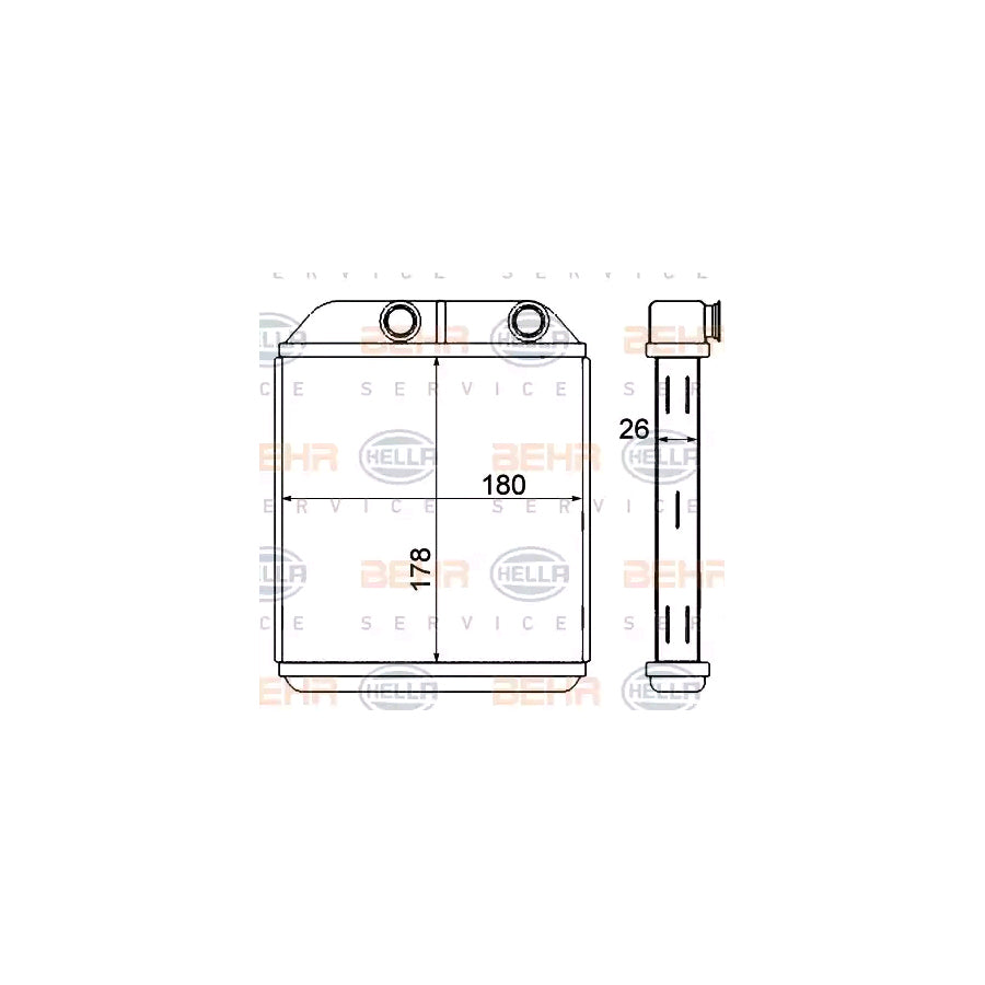 Hella 8FH 351 333-154 Heater Matrix