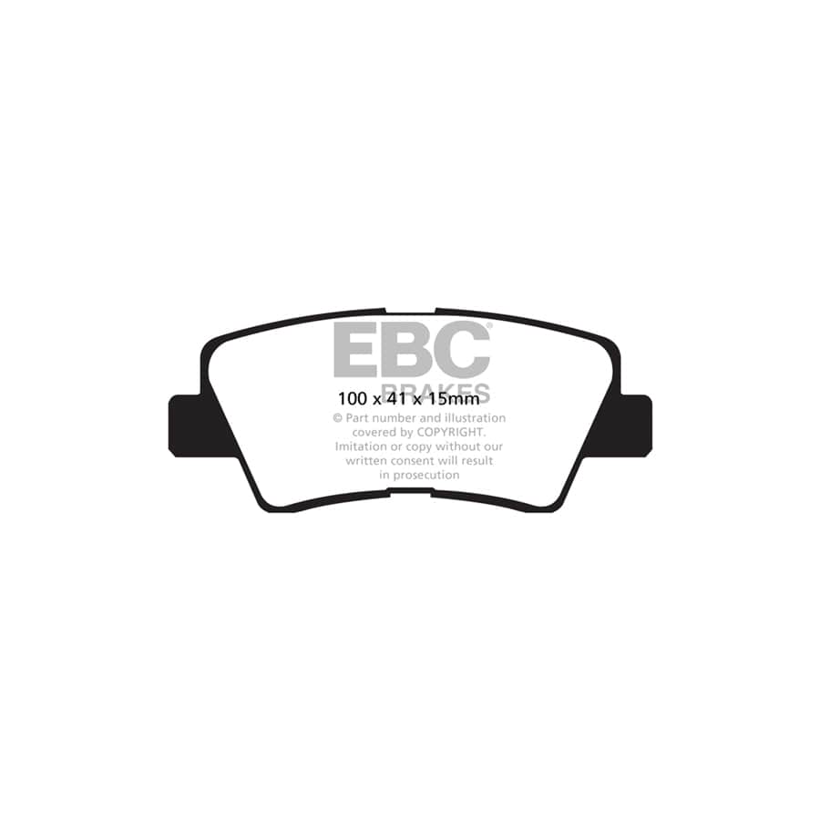 EBC PD03KR849 Hyundai i-40 Yellowstuff Rear Brake Pad & Plain Disc Kit 2 | ML Performance UK Car Parts